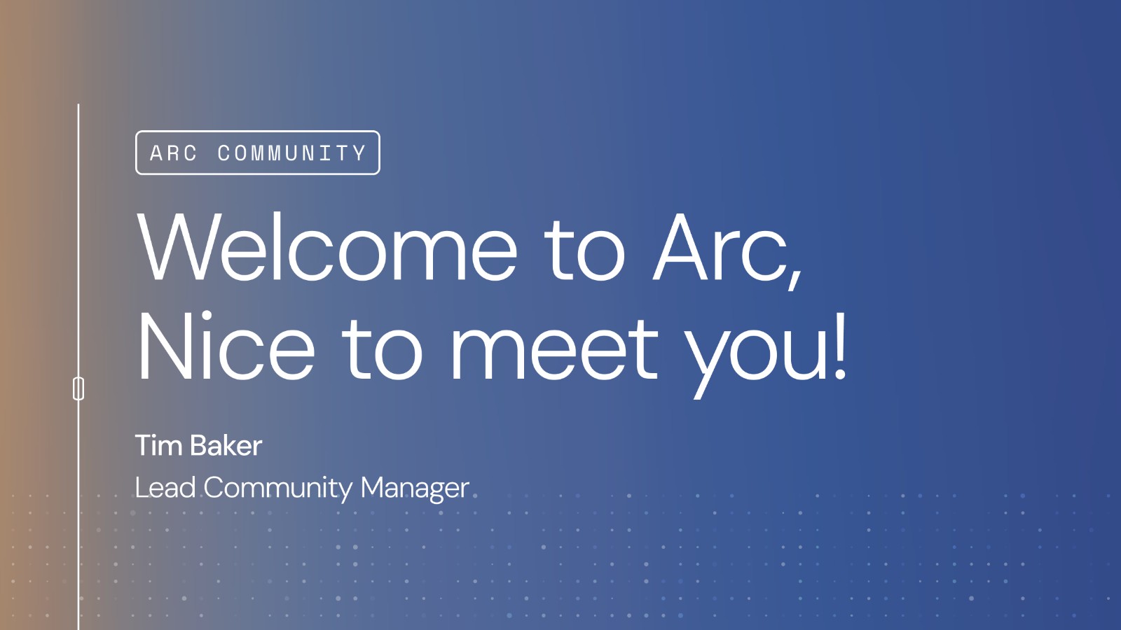 Welcome to the Arc Community Hub