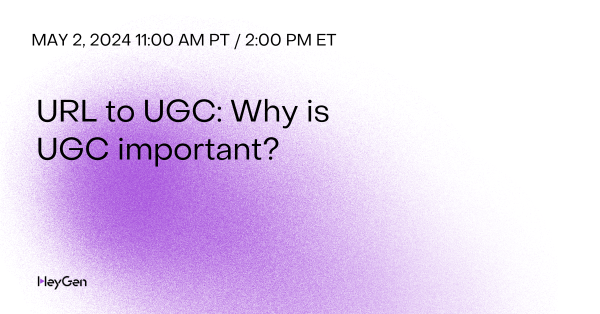 URL to UGC by HeyGen - AI UGC Creation Tool