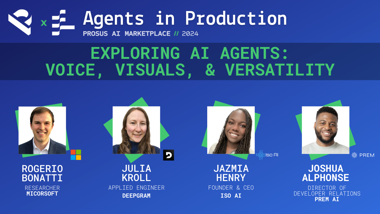 Exploring AI Agents: Voice, Visuals, and Versatility // Panel // Agents ...