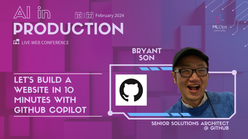 Let's Build a Website in 10 minutes with GitHub Copilot - Video | MLOps ...