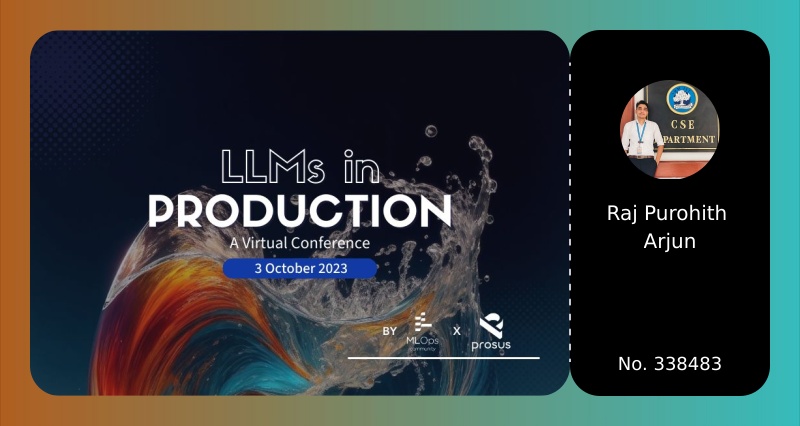 Join me at LLMs in Production - Part III | MLOps Community