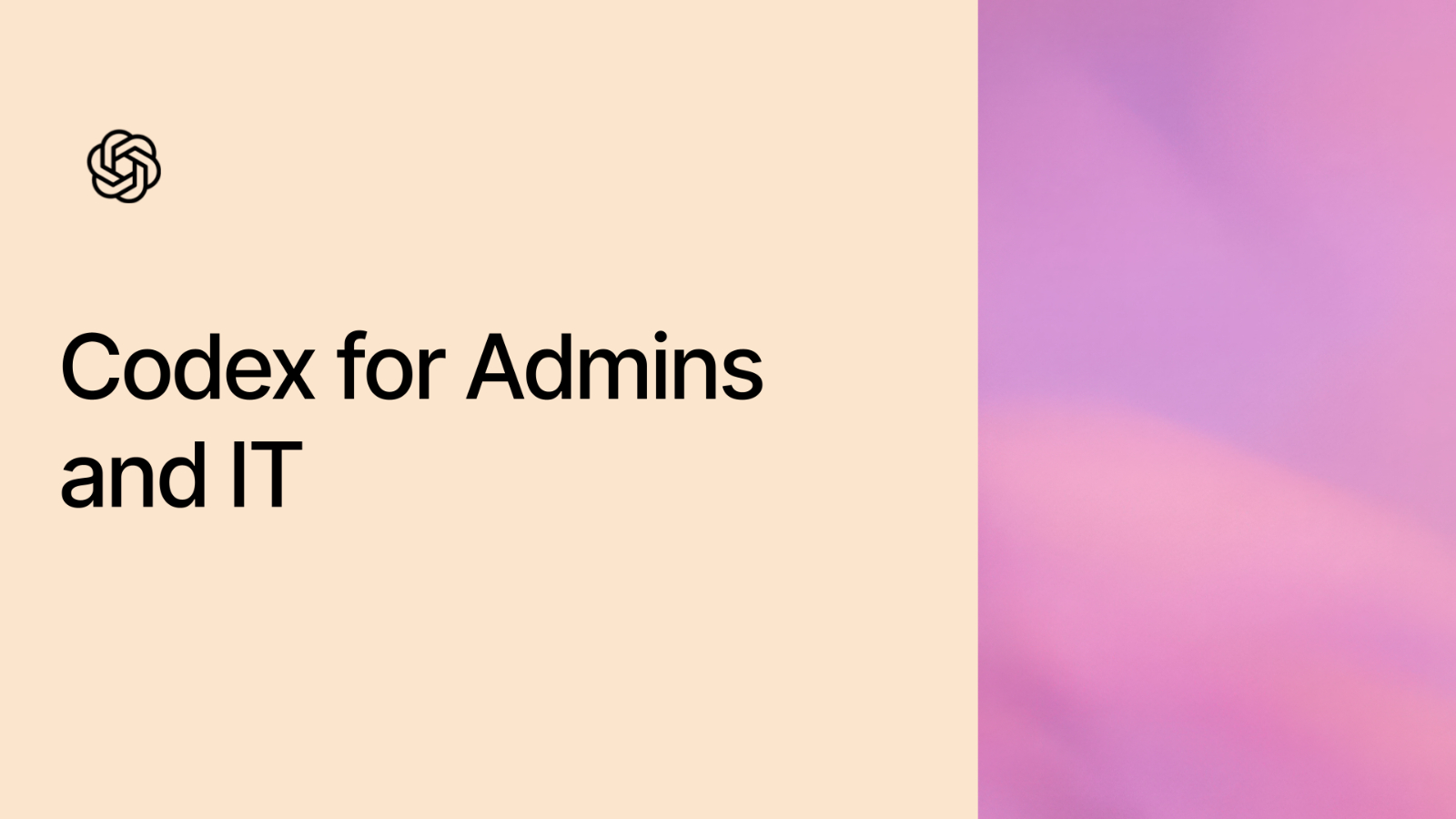Codex for Admins and IT - Video | OpenAI Academy