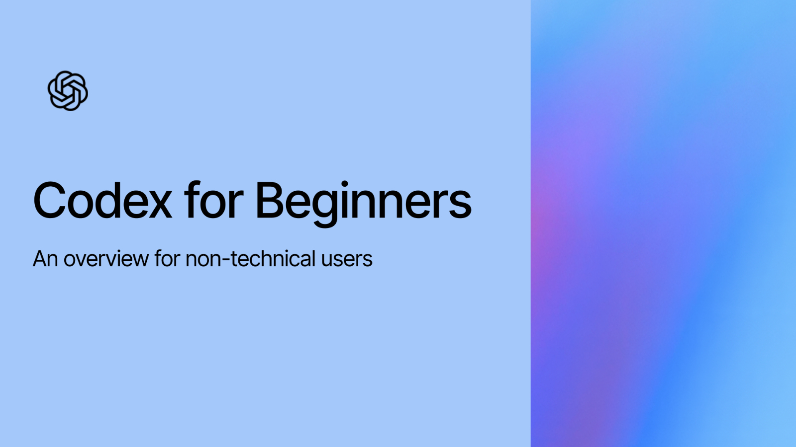Codex for Beginners - Video | OpenAI Academy