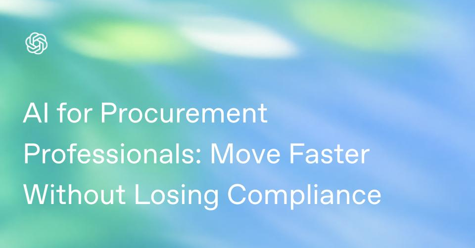 AI for Procurement Professionals: تسريع العمل دون فقدان الالتزام