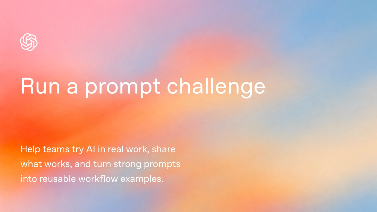 Run a prompt challenge - Resource | OpenAI Academy