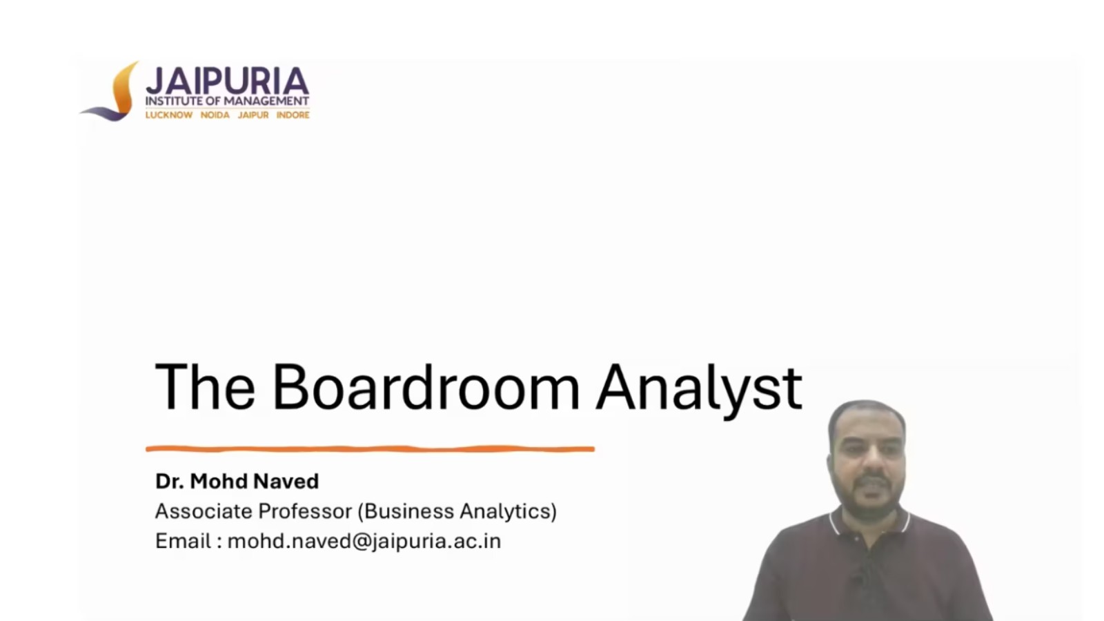 Naved Net Mohd Naved (Business Forecasting) - Video | OpenAI Academy