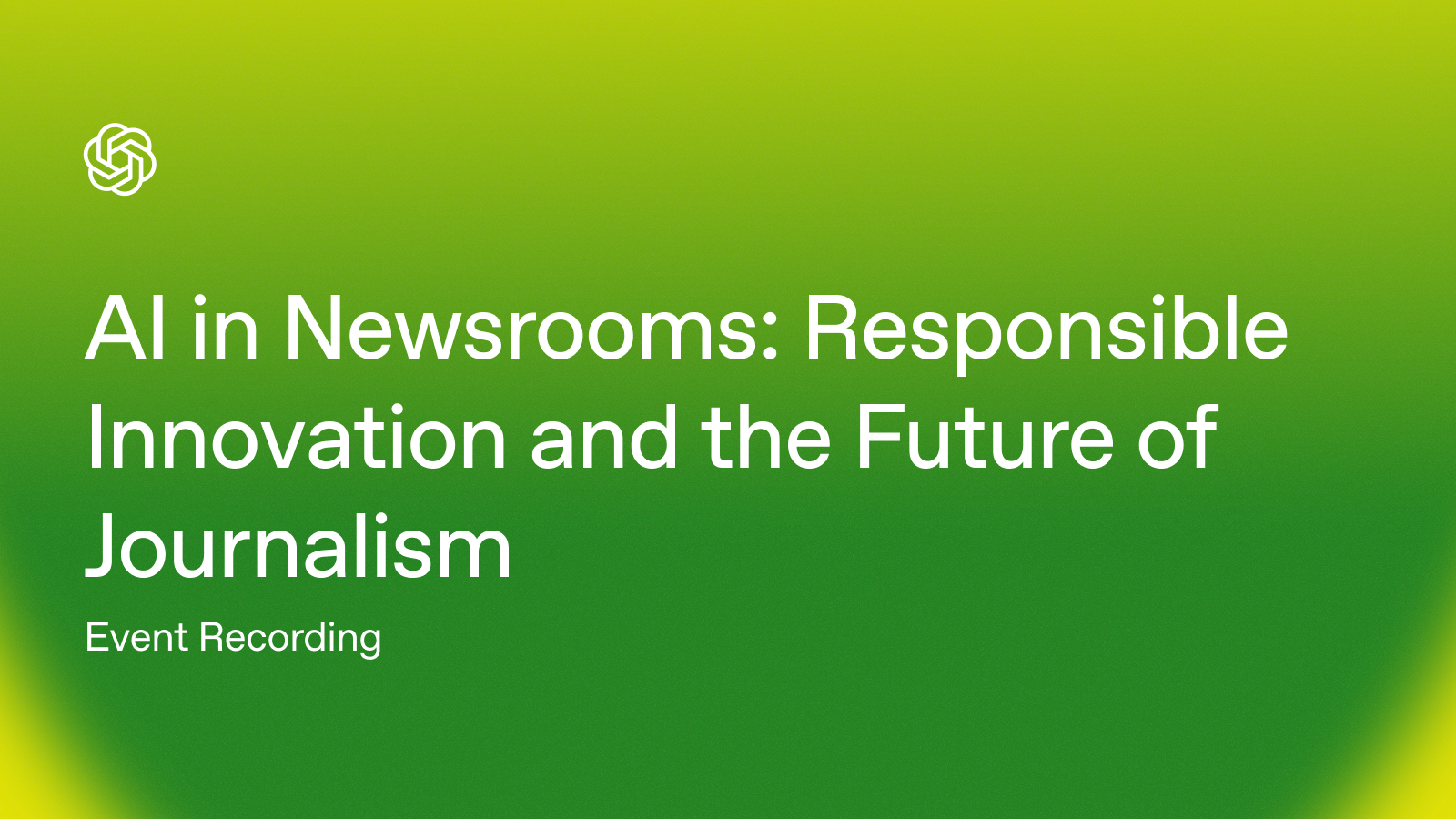 AI in Newsrooms: Responsible Innovation and the Future of Journalism ...