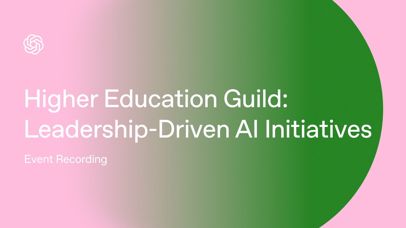 AI in Higher Education | OpenAI Forum