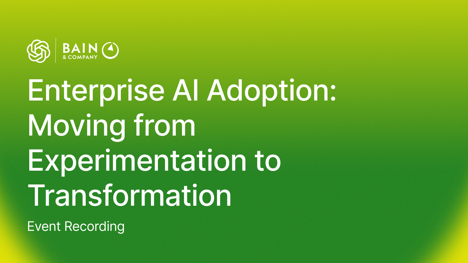 Event Replay: Enterprise AI Adoption: Moving from Experimentation to ...