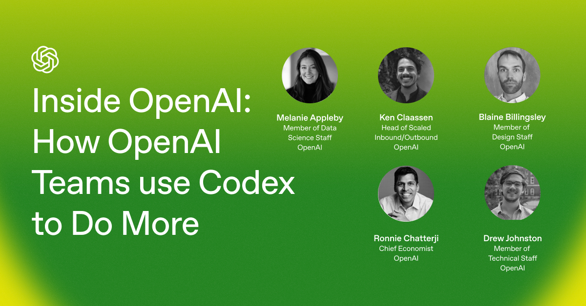 Inside OpenAI: How OpenAI Teams use Codex to Do More - Event | OpenAI Forum
